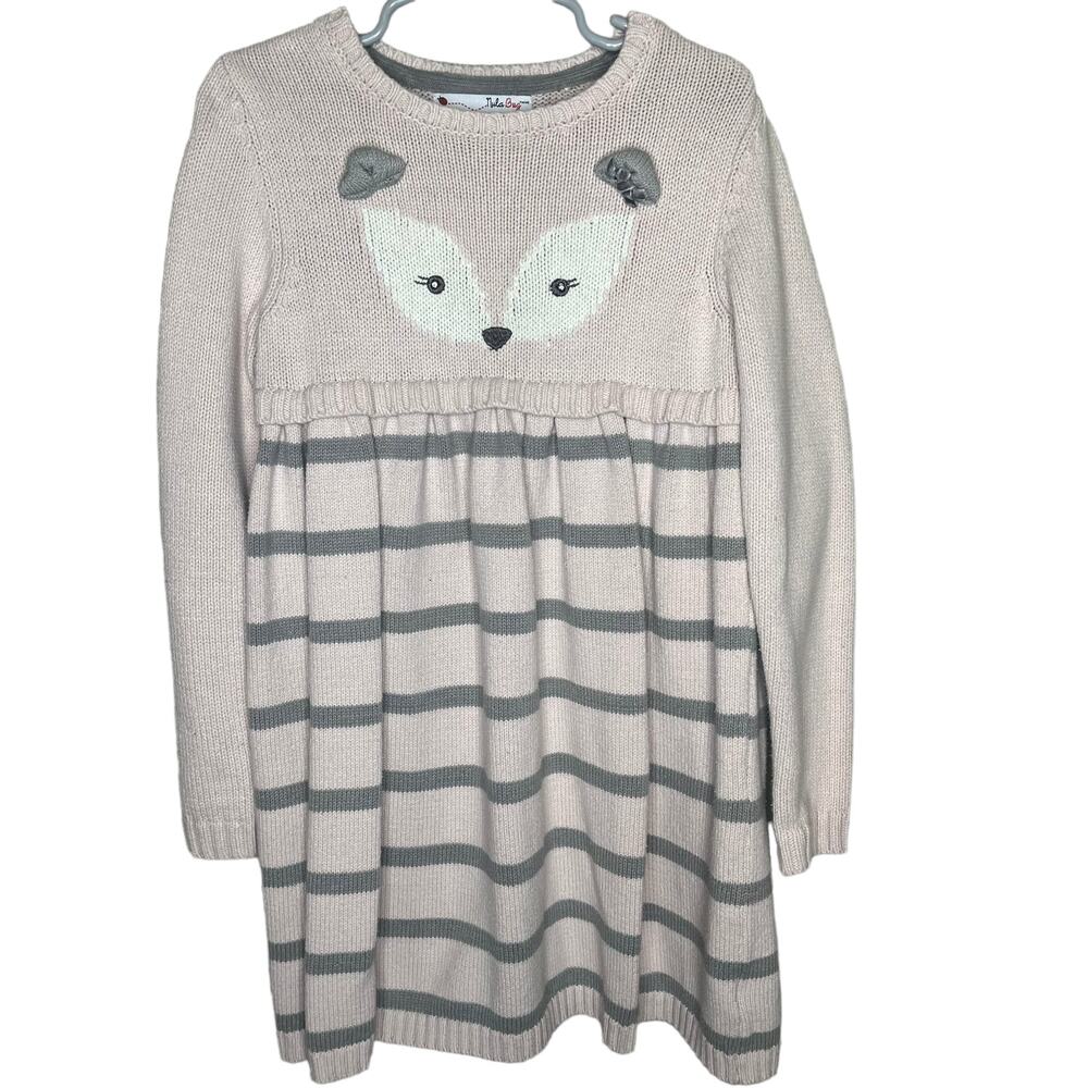 Nula Bug Girl's Fox Sweater Dress Size 5-6